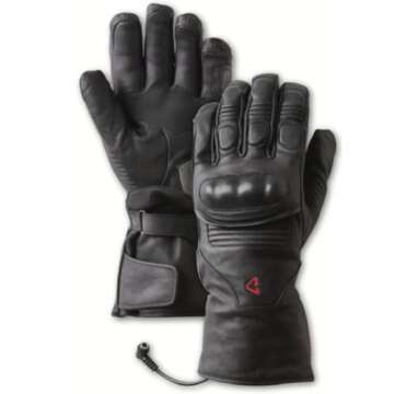 Gerbing 12V Vanguard Heated Motorcycle Gloves,Leather with AQUATEX Membrane, Full Gauntlet, Thinsulate Insulation M