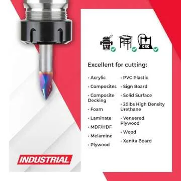 Amana Tool Spektra V-Groove Router Bit for Precision Cutting