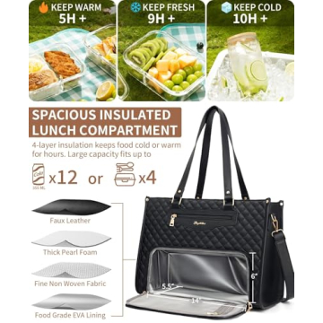 Bagstellar Stylish Laptop and Lunch Tote for Women