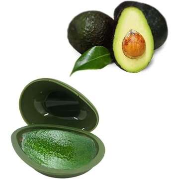 Yamesu Avocado Onion Lemon Orange Storage Containers, 4Pcs Reusable Avocado Onion Lime Grapefruit Ke...