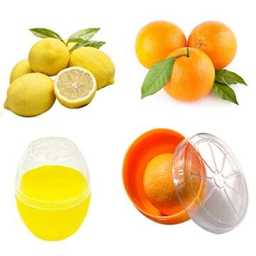 Yamesu Avocado Onion Lemon Orange Storage Containers, 4Pcs Reusable Avocado Onion Lime Grapefruit Keeper for Refrigerator, Individual Saver Holder Organizer for Fridge to Keep Fresh