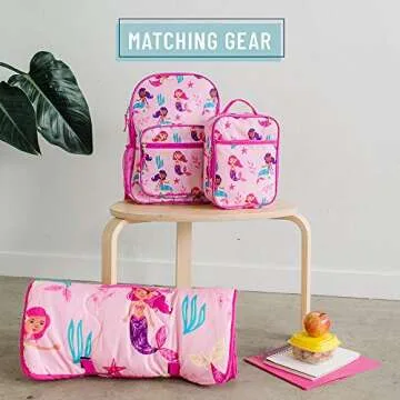 Wildkin Day2Day Kids Backpack – School & Travel Bag with Side Mesh Pocket - Groovy Mermaids