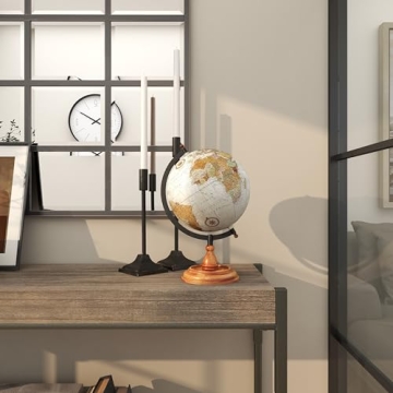Elegant Deco 79 Mango Wood Globe for Home Office Decor