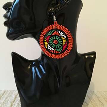 Earrings for Women Orange | African jewelry | Earrings | GYPSY Earrings | AFRICAN EARRINGS | Boho