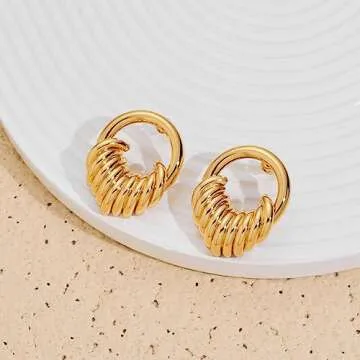 FILMOON Geometric Round Drop Dangle Earrings for Women