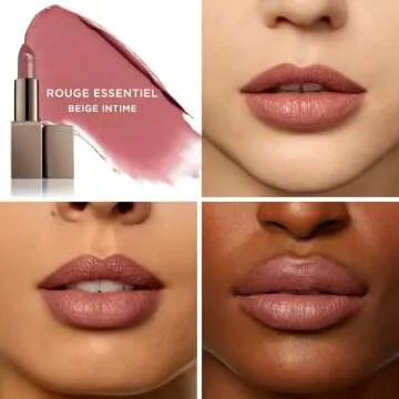Laura Mercier Rouge Essentiel Silky Crème Lipstick, Weightless, Creamy Texture, Comfortable and Moisturizing on Lips, High-Impact Color, Satin Finish, Beige Intime