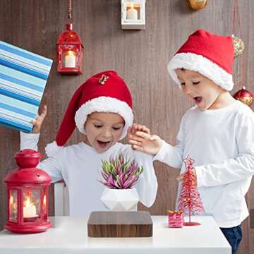 Levitating Air Bonsai Pot, Rotation Flower Pot Planters, Magnetic Levitation Suspension Floating Pot, Potted Plant Home Desk Decor in Flower Pots & Planters from Home & Garden on (Dark color)