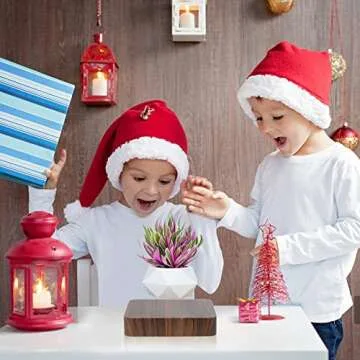 Levitating Air Bonsai Pot, Rotation Flower Pot Planters, Magnetic Levitation Suspension Floating Pot, Potted Plant Home Desk Decor in Flower Pots & Planters from Home & Garden on (Dark color)