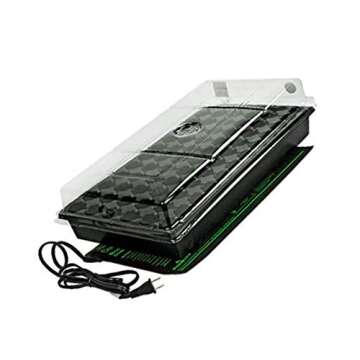 Jump Start CK64050 Germination Station w/Heat Mat Tray, 72-Cell Pack, One size, 2" Dome