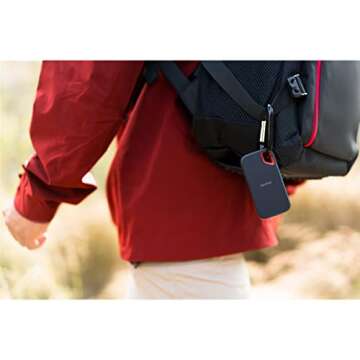 SanDisk 1TB Extreme PRO Portable SSD - Up to 2000MB/s - USB-C, USB 3.2 Gen 2x2, IP65 Water and Dust Resistance, Updated Firmware - External Solid State Drive - SDSSDE81-1T00-G25