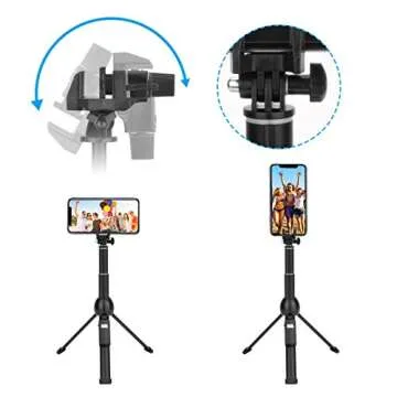 Selfie Stick,45 Inch Extendable Selfie Stick Tripod with Rechargeable Wireless Remote and Phone Tripod Stand,Compatible with iPhone 11 Pro Xs X 8 7 6 Plus,Samsung Galaxy Note10 S10 S9 S8,Gopro