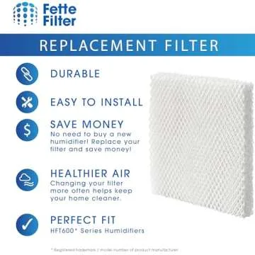 Fette Filter T Humidifier Filters for Honeywell HEV615 HEV620