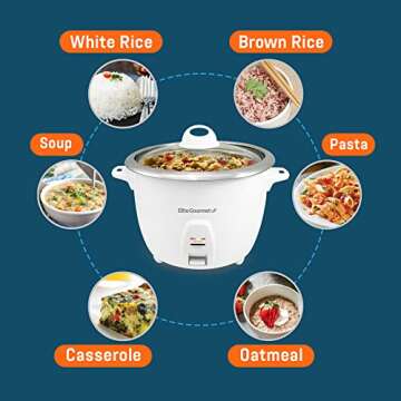 Elite Gourmet ERC-2010 Rice Cooker - Perfect Rice Every Time