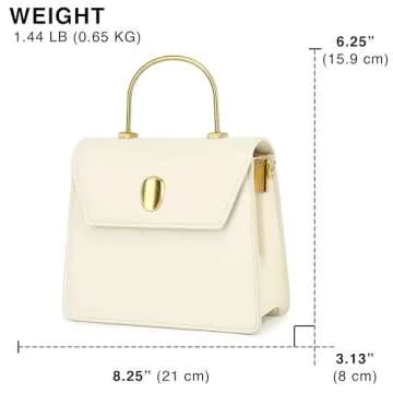 Chic Scarleton Gold Top Handle Satchel for Women