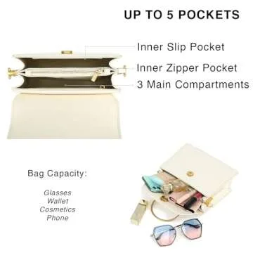 Chic Scarleton Gold Top Handle Satchel for Women