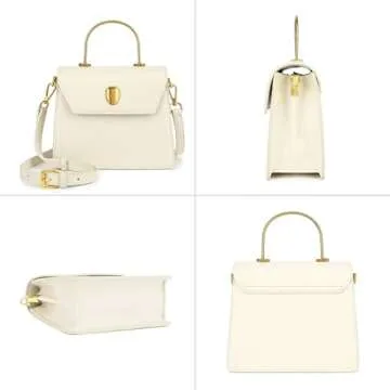 Chic Scarleton Gold Top Handle Satchel for Women