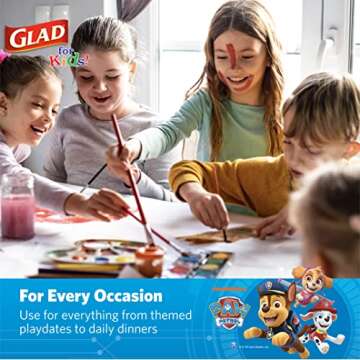 Glad Paw Patrol Emoji Paper Plates for Kids - 20ct