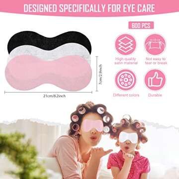 Lounsweer 600 Pieces Disposable Eye Mask Paper Non Woven Eye Care Cotton Paper Facial Eye Pads Spa D...