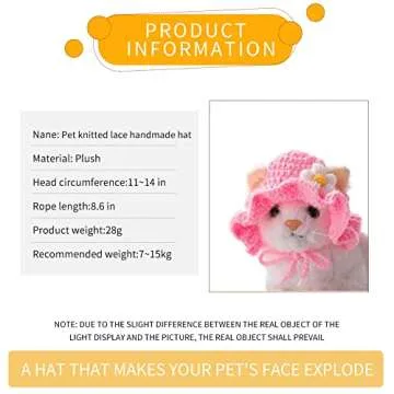 Adorable Cat Hat for Pet Costume Fun Holiday Dress Up