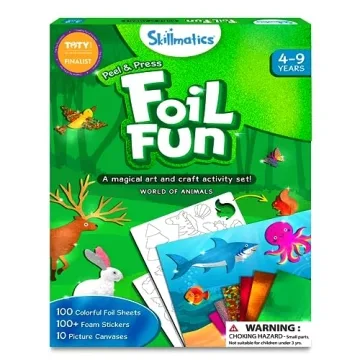 Skillmatics Art & Craft Activity - Foil Fun Animals, No Mess Art for Kids, Craft Kits & Supplies, DI...