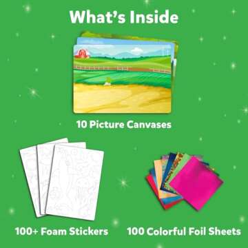 Skillmatics Art & Craft Activity - Foil Fun Animals, No Mess Art for Kids, Craft Kits & Supplies, DIY Creative Activity, Gifts for Boys & Girls Ages 4, 5, 6, 7, 8, 9, Travel Toys