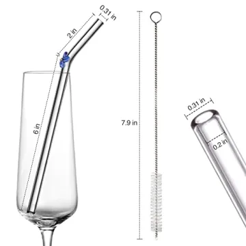 Reusable Flower Glass Straws - Perfect for Every Drink