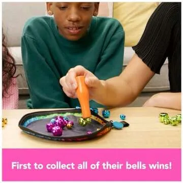 Spin Master Games, Bellz! The Quick to Pick-up Family Magnet Game with Magnetic Wand and Bells, Giftable Pouch Included for On-The-Go Fun, for Ages 6+