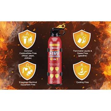 FIOZABI Portable Fire Extinguisher Spray with Bracket - 2 Pack