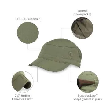 Sunday Afternoons Sun Tripper Cap - UPF 50+ Sun Protection Cadet Hat for Running - Adjustable - Pack...