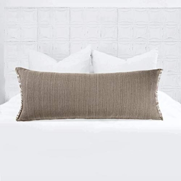 LR Home Polyester Neutral Tan Lumbar Throw Pillow
