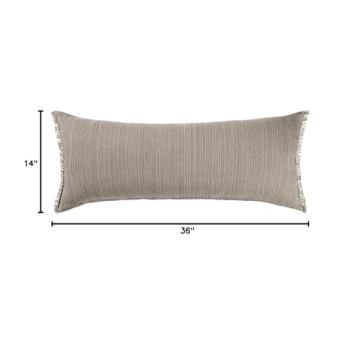 LR Home Polyester Neutral Tan Lumbar Throw Pillow