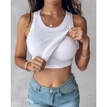 Stylish CHICME Women Built-in Bra Tank Tops for All Occasions