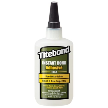 Titebond Instant Bond Thick Adhesive – 8-Second Bond for All Your Projects 4 oz. (6222)