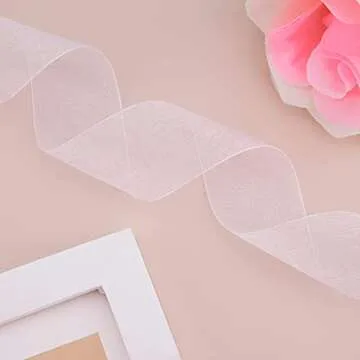 Hapeper Sheer Organza Ribbon for Elegant Wrapping