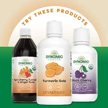 Dynamic Health Cranberry Turmeric and Ginger Tonic, Certified Organic, Natural Antioxidant Support, No Added Sugar, Gluten-Free, 16 Fl oz