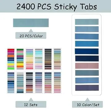 MEMORY FISH 2400pcs Sticky Tabs for Efficient Annotation