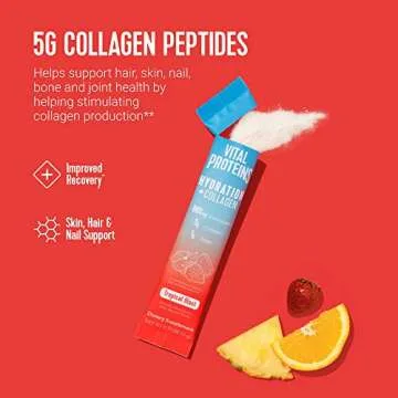 Vital Proteins, Hydration Collagen Tropical Blast, 0.39 Ounce, 7 Pack