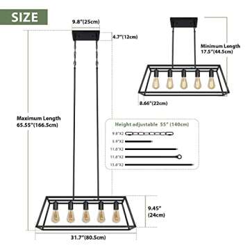 Black Farmhouse Chandelier for Modern Dining Spaces