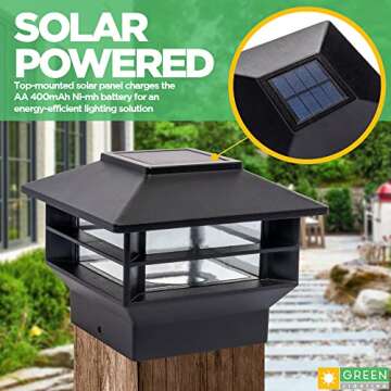 Outdoor Solar Post Cap Lights for Garden and Deck