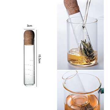 Universal Glass Tea Strainer Tea Infuser Drinkware Tools ReusableTea Filter 3 13cm for Loose Tea Lea...