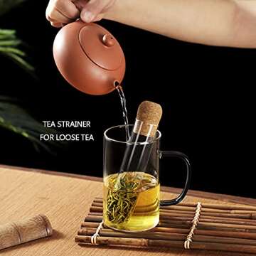 Universal Glass Tea Strainer Tea Infuser Drinkware Tools ReusableTea Filter 3 13cm for Loose Tea Leaves Brewing