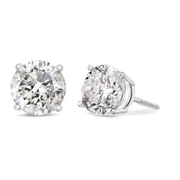 Elegant Amazon Essentials 14K Gold Diamond Stud Earrings