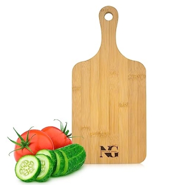 Eco-Friendly Rubber Wood Cutting Board with Handle