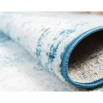 Unique Loom Sofia Collection Area Rug - Salle Garnier (9' x 12' 2" Rectangle, Blue/ Ivory)