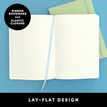 PAPERAGE Lined Journal Notebook, (Navy), 160 Pages, Medium 5.6 inches x 8 inches - 100 GSM Thick Paper, Hardcover