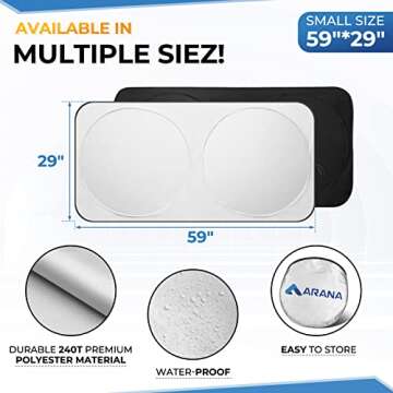 Car Windshield Cover Sun Shade Foldable Retractable Sun Shield Front Window Automotive Windshield Su...