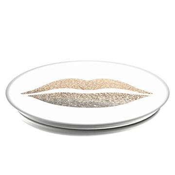 Stylish PopSockets Gold Lips for Secure Phone Grip