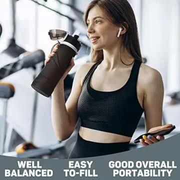 Kemier Collapsible Silicone Water Bottles-750ML,Medical Grade,BPA Free.Can Roll Up,26oz,Leak Proof Foldable Sports & Outdoor Water Bottles (Black)