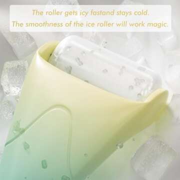Ice Roller & Gua Sha Set, Skin Care for Face Wrinkles and Puffiness, Self Facial Massage Tools