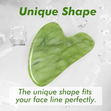 Ice Roller & Gua Sha Set, Skin Care for Face Wrinkles and Puffiness, Self Facial Massage Tools